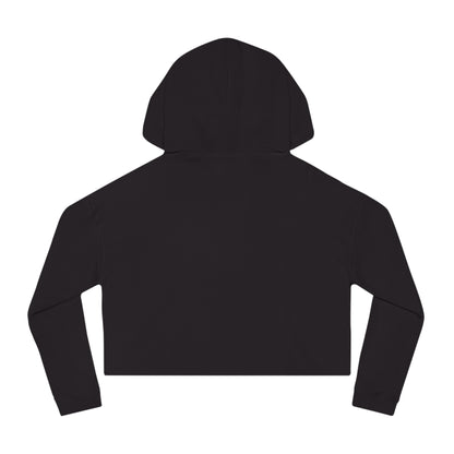 Cozy Autumn Cropped Hoodie - Sippin' Cider and Summoning Peace