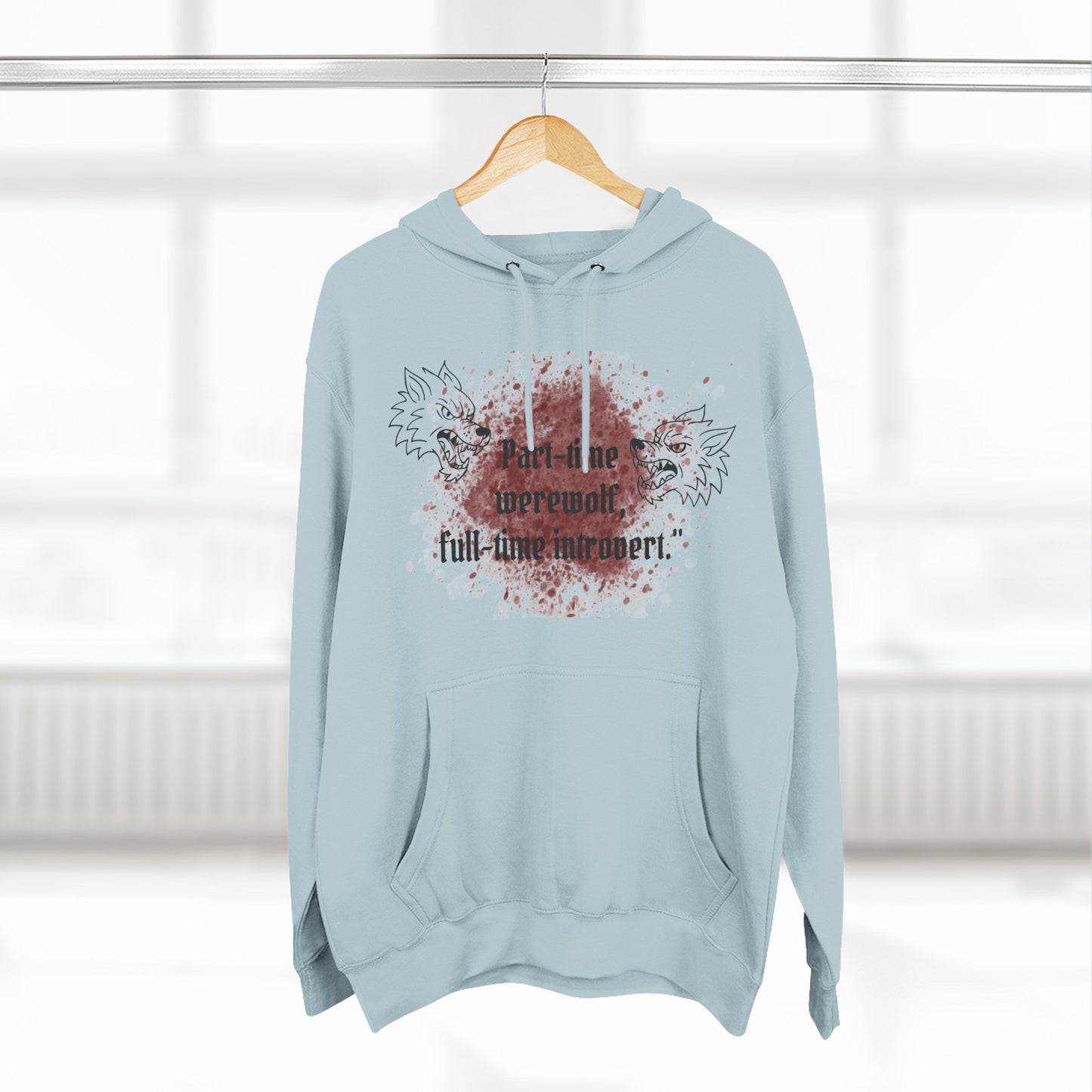 Casual Fleece Hoodie for Fun-Loving Werewolf Enthusiasts