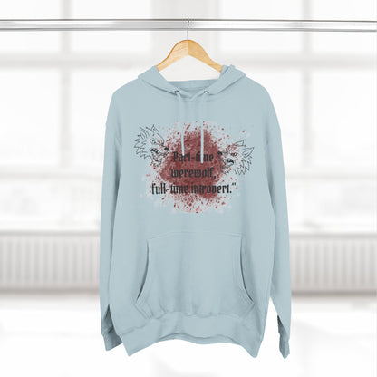 Casual Fleece Hoodie for Fun-Loving Werewolf Enthusiasts