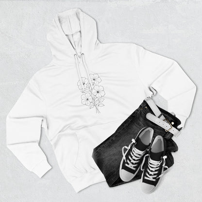 Floral Inspirational Hoodie, Cozy Fleece Pullover