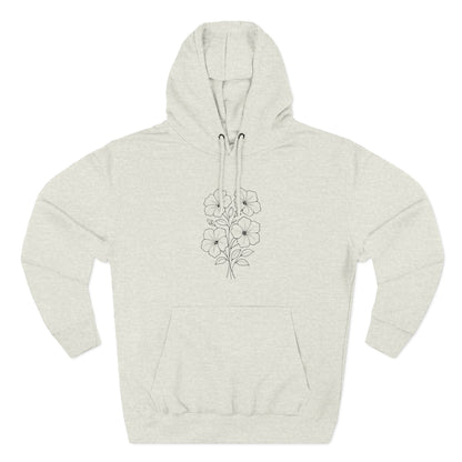 Floral Inspirational Hoodie, Cozy Fleece Pullover