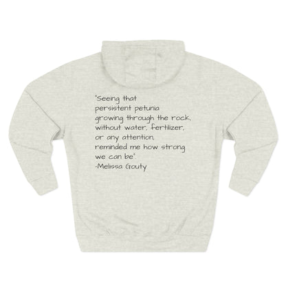 Floral Inspirational Hoodie, Cozy Fleece Pullover