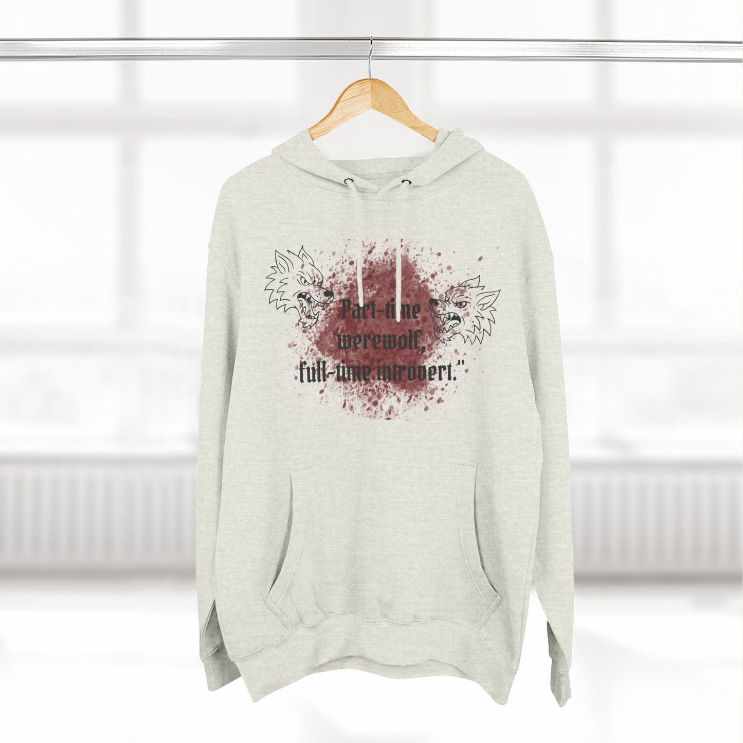 Casual Fleece Hoodie for Fun-Loving Werewolf Enthusiasts