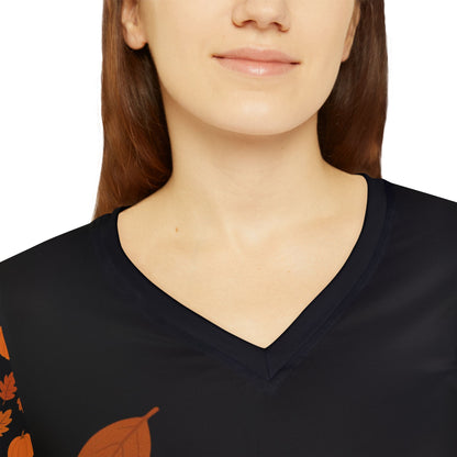 Autumn V-Neck Shirt, Fall Fashion