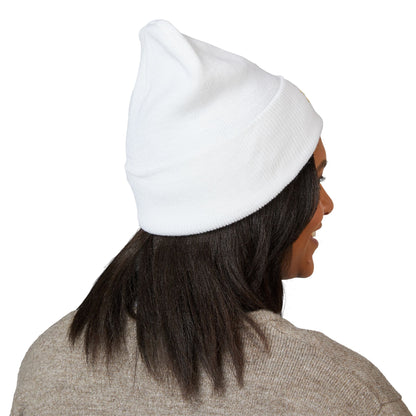 Darkness Cozy Embroidered Cuffed Beanie, Unisex Knit Beanie
