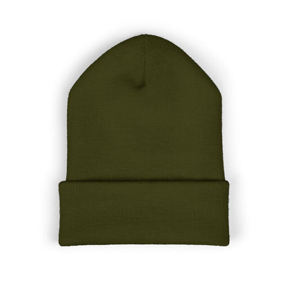 Darkness Cozy Embroidered Cuffed Beanie, Unisex Knit Beanie