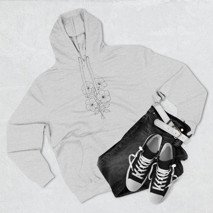 Floral Inspirational Hoodie, Cozy Fleece Pullover