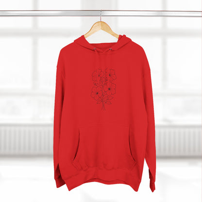 Floral Inspirational Hoodie, Cozy Fleece Pullover