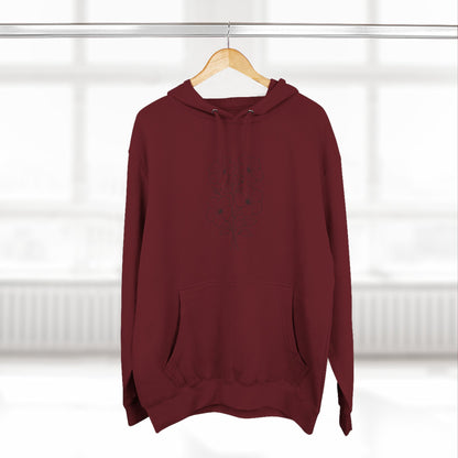 Floral Inspirational Hoodie, Cozy Fleece Pullover