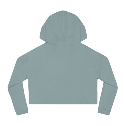 Cozy Autumn Cropped Hoodie - Sippin' Cider and Summoning Peace