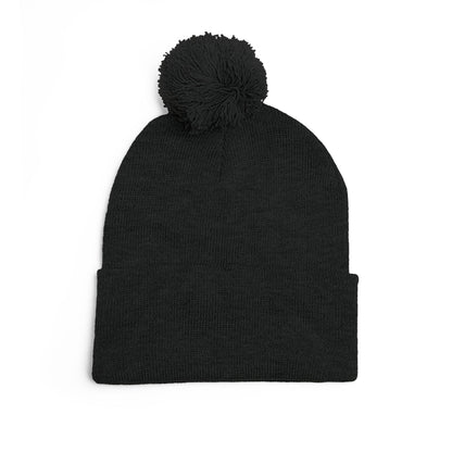 Resting Witch Face Activated Pom-Pom Knit Cap