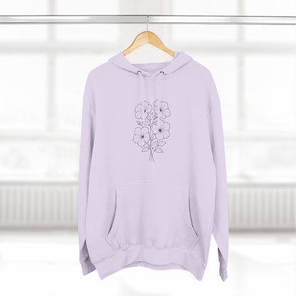Floral Inspirational Hoodie, Cozy Fleece Pullover