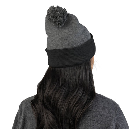 Resting Witch Face Activated Pom-Pom Knit Cap