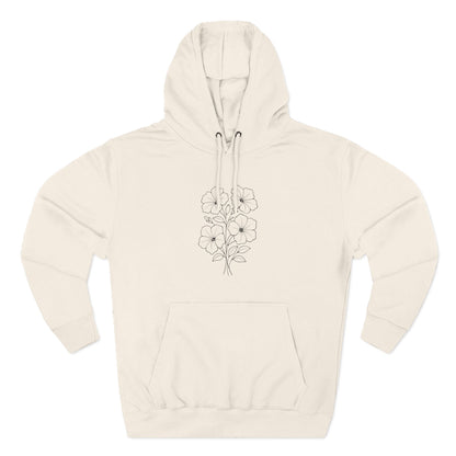 Floral Inspirational Hoodie, Cozy Fleece Pullover