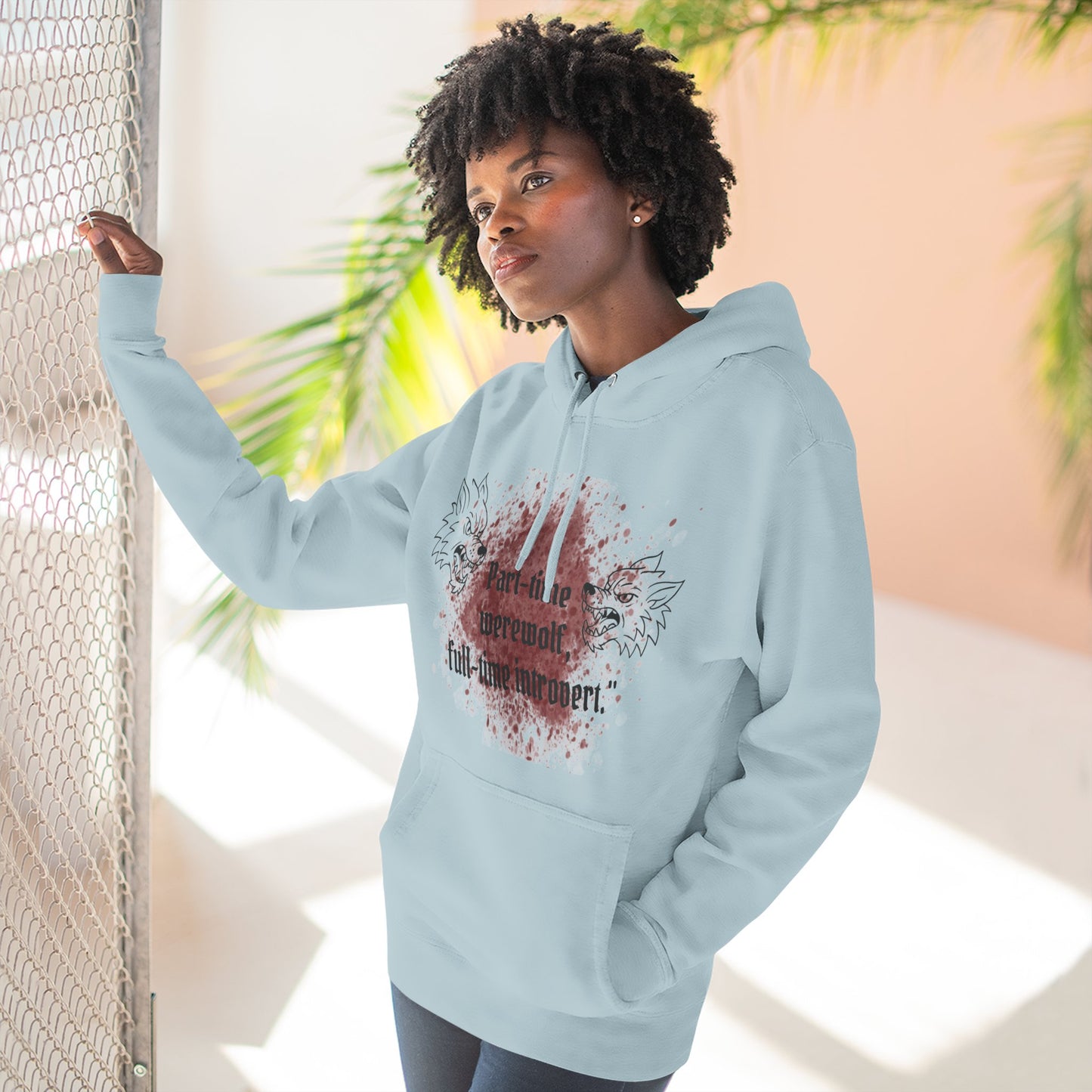 Casual Fleece Hoodie for Fun-Loving Werewolf Enthusiasts
