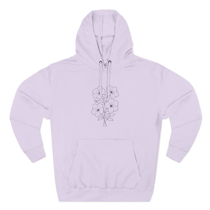 Floral Inspirational Hoodie, Cozy Fleece Pullover