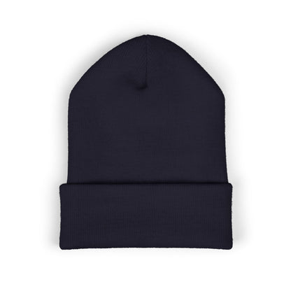 Darkness Cozy Embroidered Cuffed Beanie, Unisex Knit Beanie