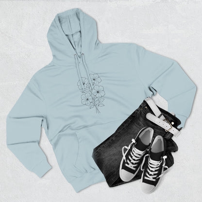 Floral Inspirational Hoodie, Cozy Fleece Pullover