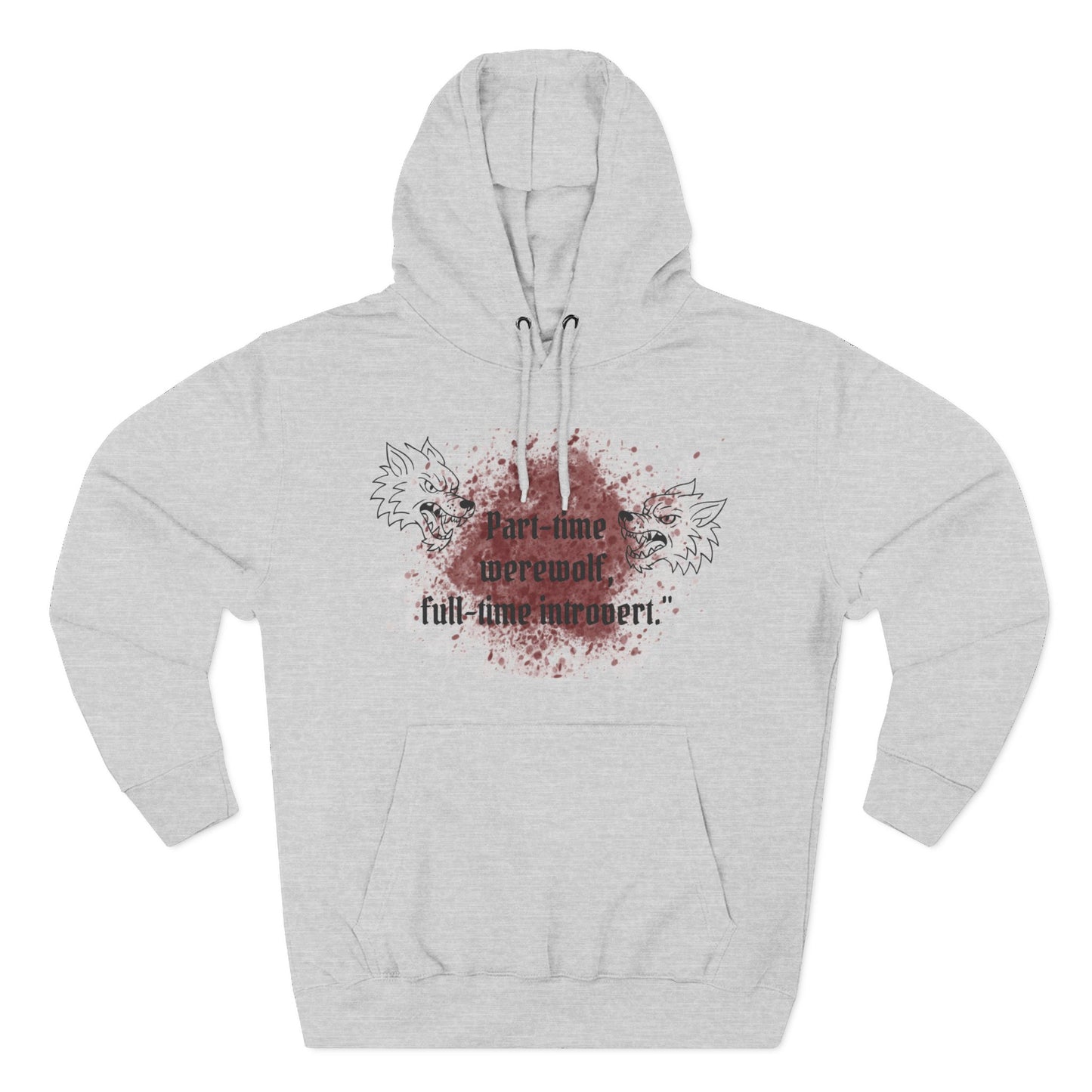 Casual Fleece Hoodie for Fun-Loving Werewolf Enthusiasts