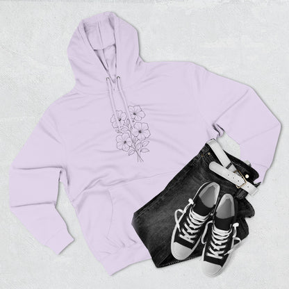 Floral Inspirational Hoodie, Cozy Fleece Pullover