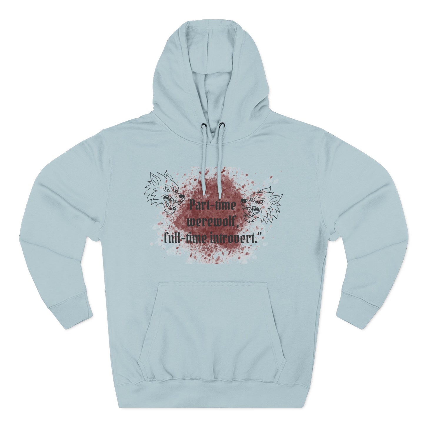 Casual Fleece Hoodie for Fun-Loving Werewolf Enthusiasts