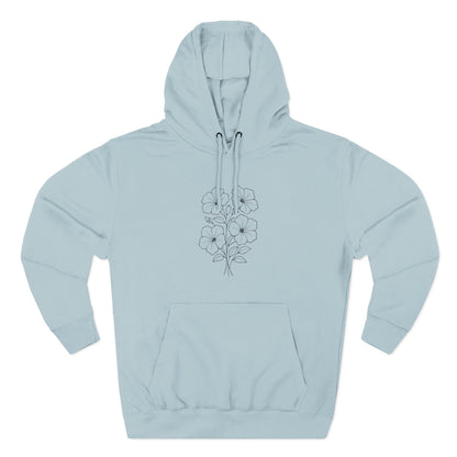 Floral Inspirational Hoodie, Cozy Fleece Pullover