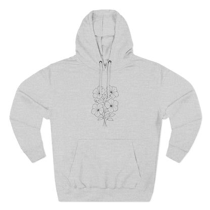 Floral Inspirational Hoodie, Cozy Fleece Pullover