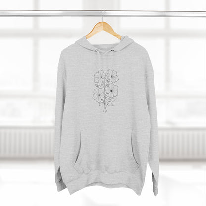 Floral Inspirational Hoodie, Cozy Fleece Pullover