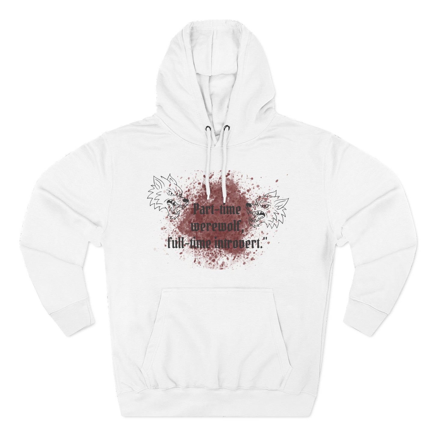 Casual Fleece Hoodie for Fun-Loving Werewolf Enthusiasts