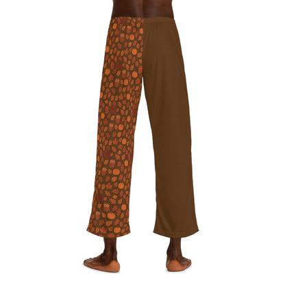 Cozy Men's Pajama Pants - Autumn Owl Print