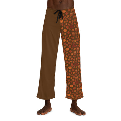 Cozy Men's Pajama Pants - Autumn Owl Print