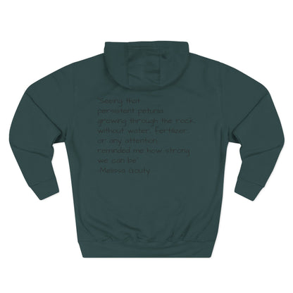 Floral Inspirational Hoodie, Cozy Fleece Pullover
