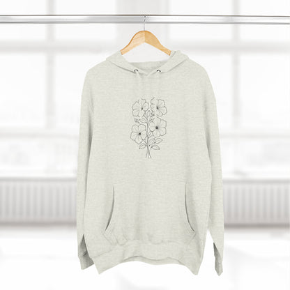 Floral Inspirational Hoodie, Cozy Fleece Pullover