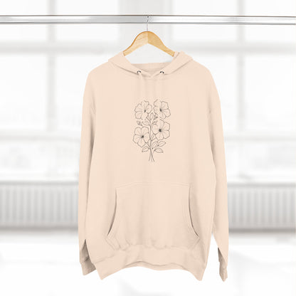 Floral Inspirational Hoodie, Cozy Fleece Pullover