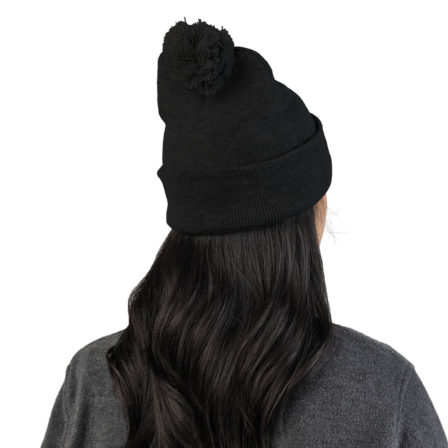Resting Witch Face Activated Pom-Pom Knit Cap