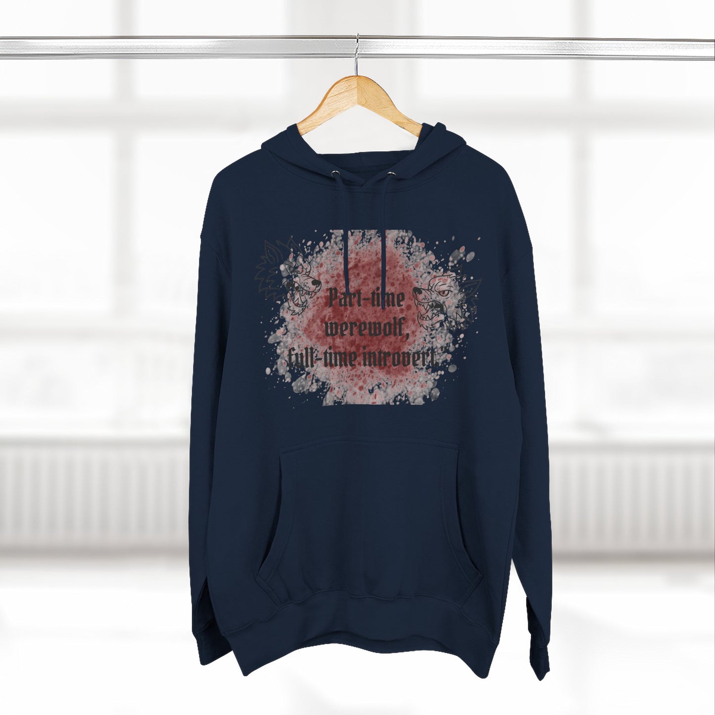 Casual Fleece Hoodie for Fun-Loving Werewolf Enthusiasts