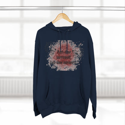 Casual Fleece Hoodie for Fun-Loving Werewolf Enthusiasts