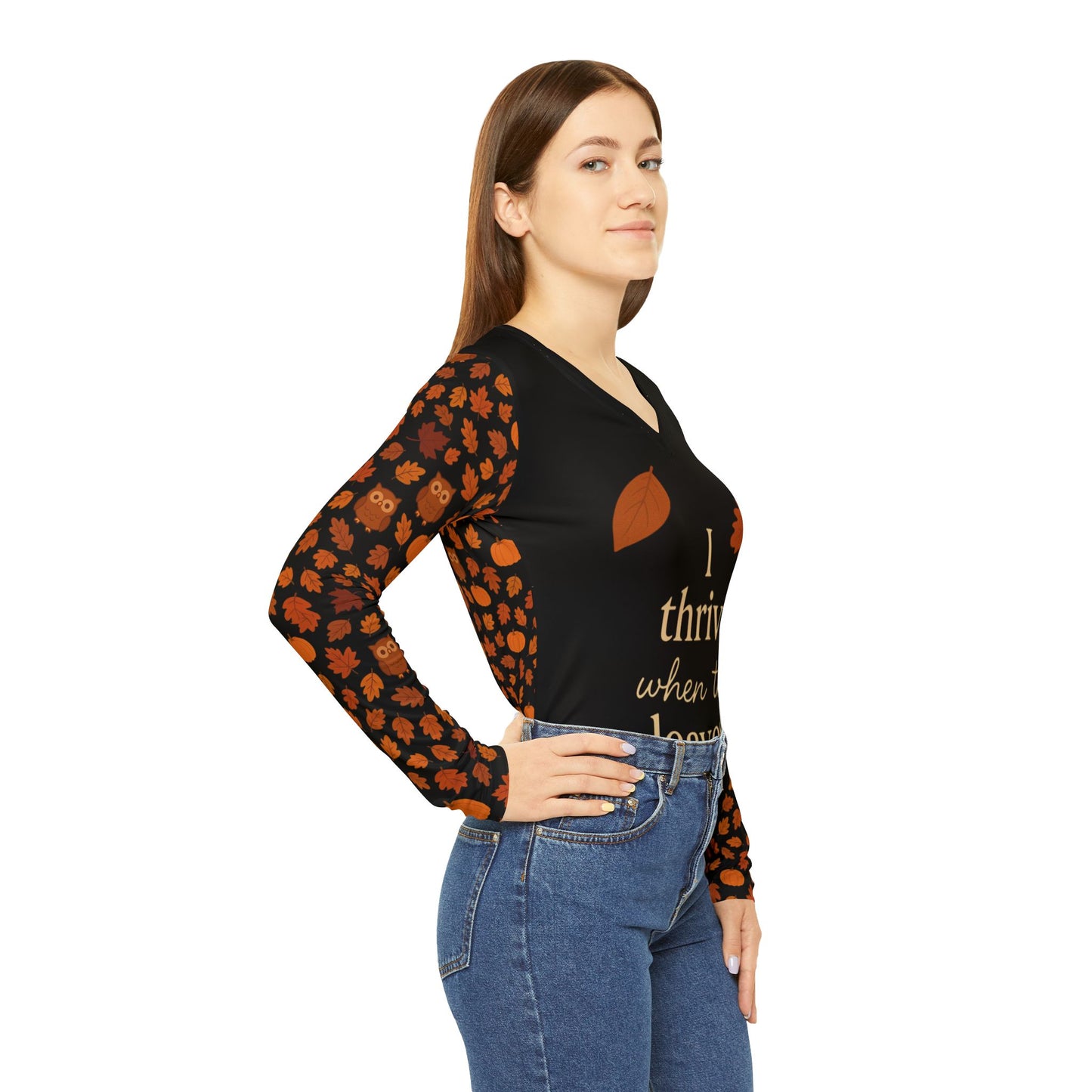 Autumn V-Neck Shirt, Fall Fashion