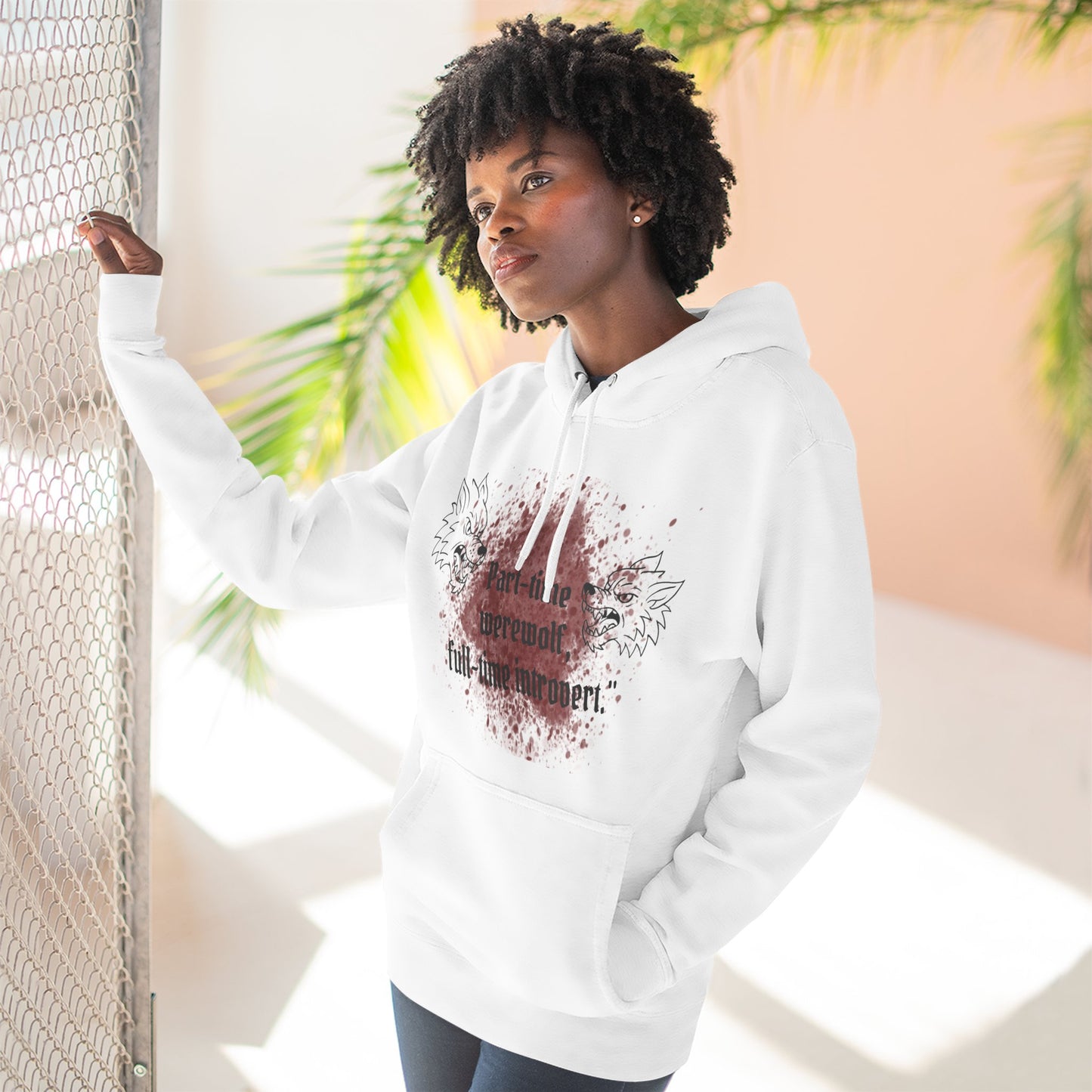Casual Fleece Hoodie for Fun-Loving Werewolf Enthusiasts