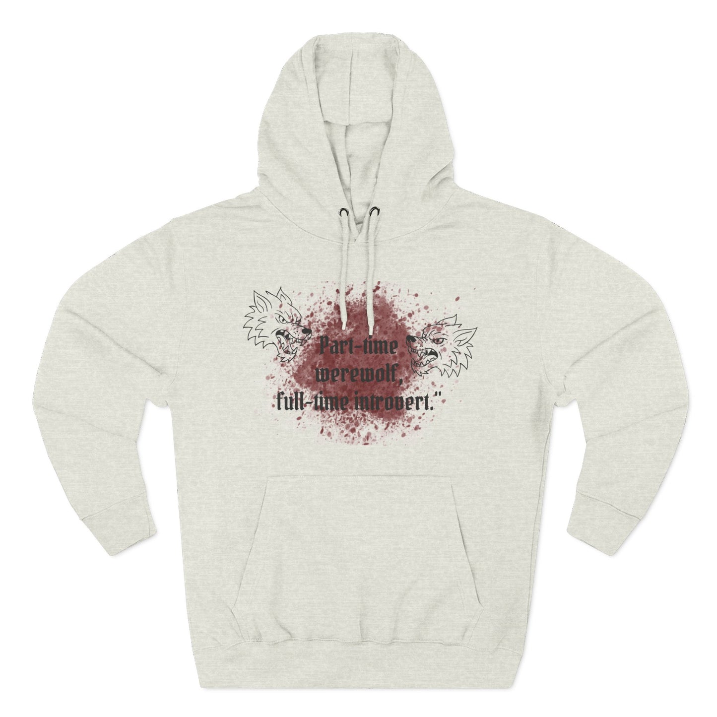 Casual Fleece Hoodie for Fun-Loving Werewolf Enthusiasts