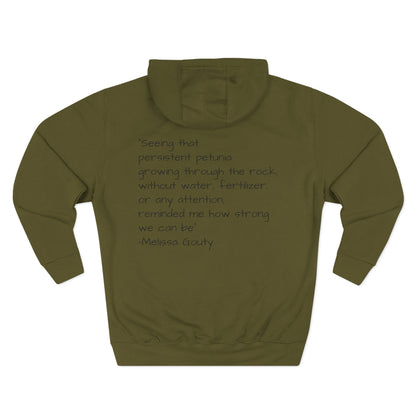 Floral Inspirational Hoodie, Cozy Fleece Pullover