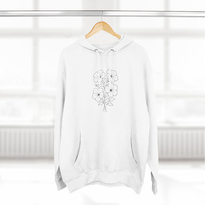 Floral Inspirational Hoodie, Cozy Fleece Pullover