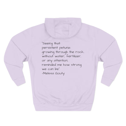 Floral Inspirational Hoodie, Cozy Fleece Pullover