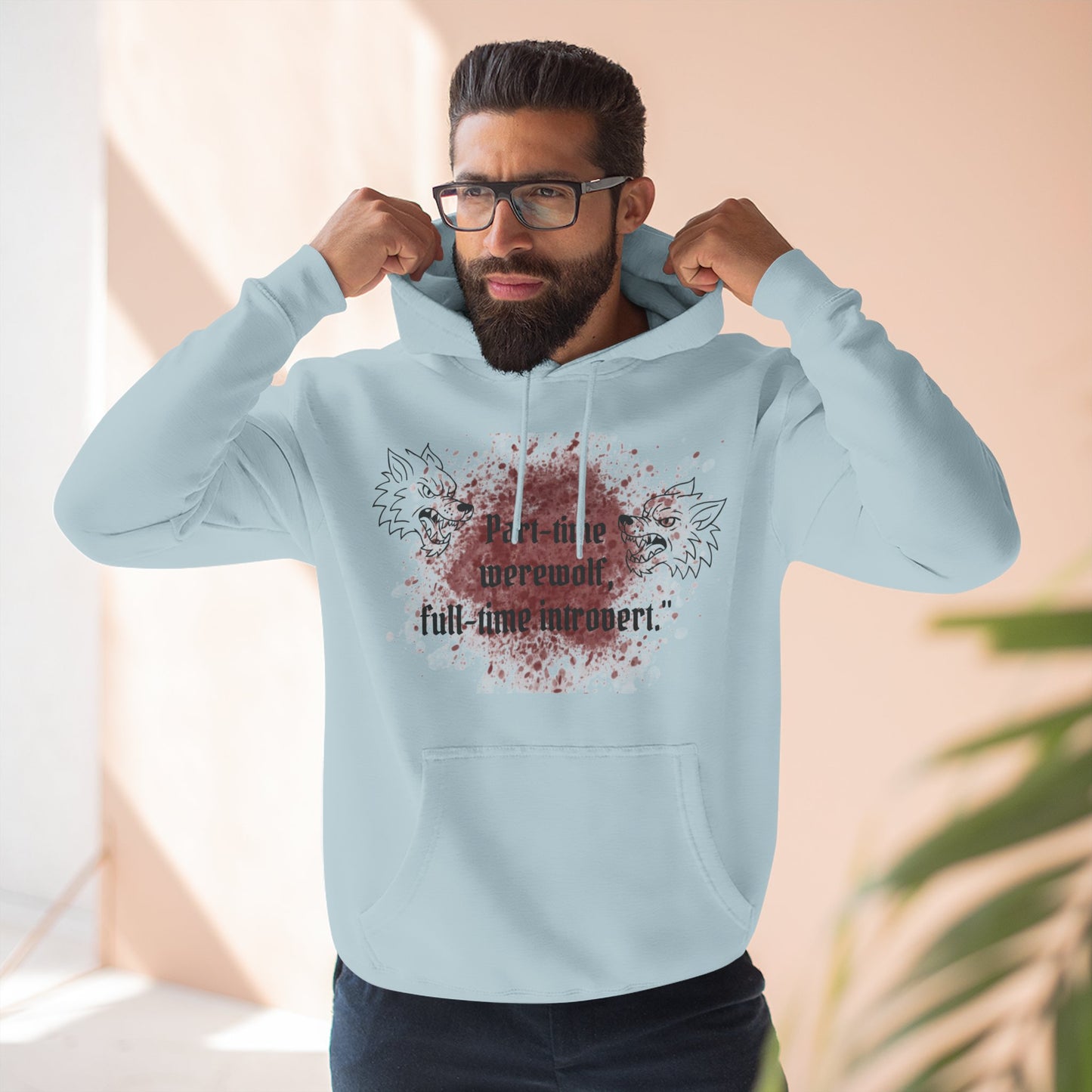 Casual Fleece Hoodie for Fun-Loving Werewolf Enthusiasts