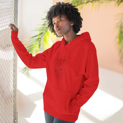Floral Inspirational Hoodie, Cozy Fleece Pullover