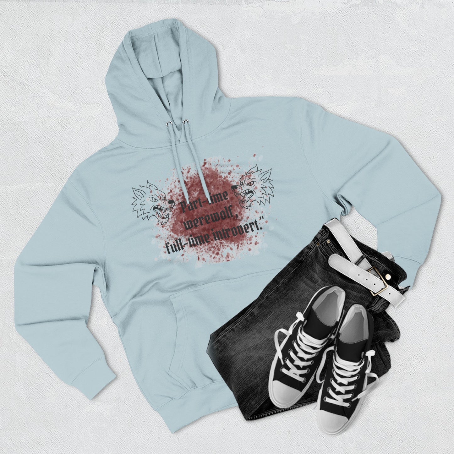 Casual Fleece Hoodie for Fun-Loving Werewolf Enthusiasts