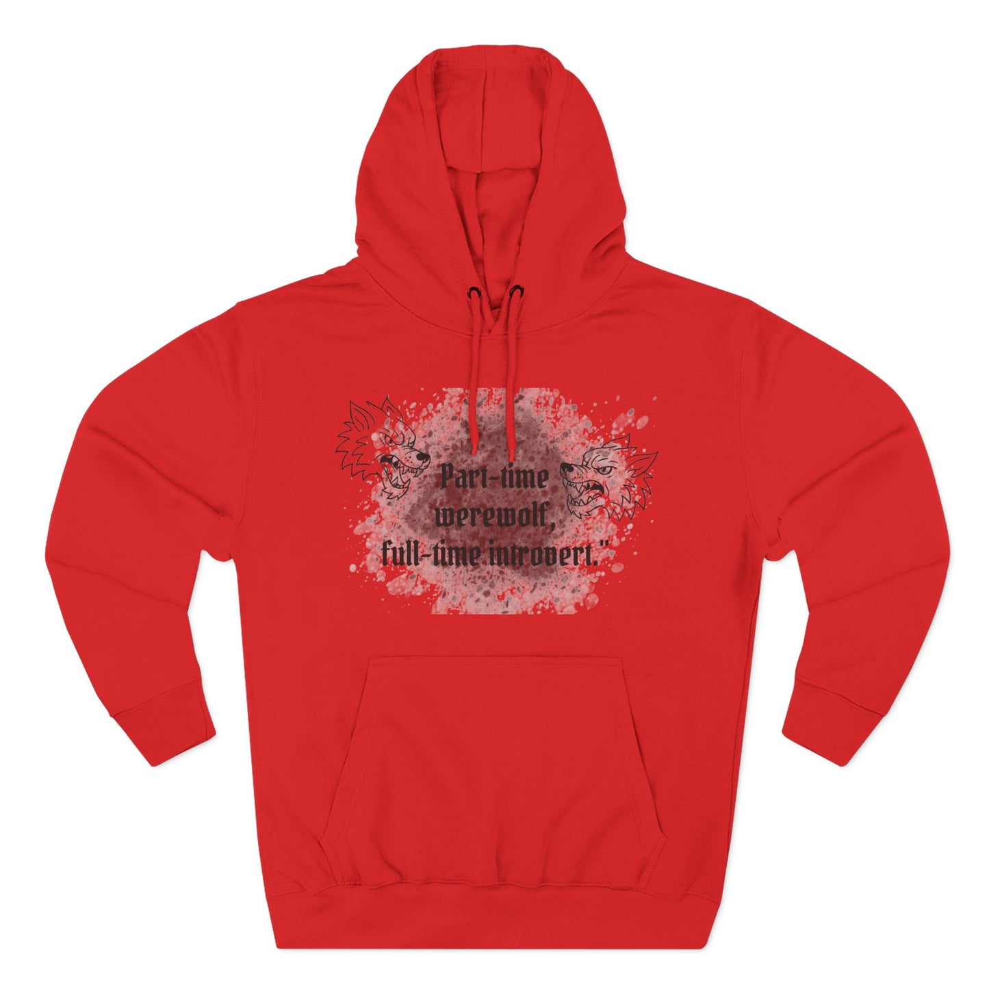 Casual Fleece Hoodie for Fun-Loving Werewolf Enthusiasts