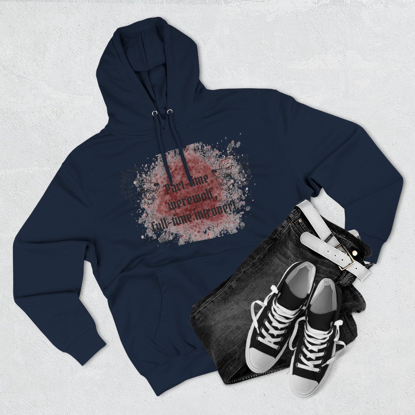 Casual Fleece Hoodie for Fun-Loving Werewolf Enthusiasts