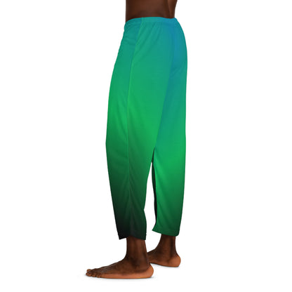 Teal & Green Gradient Men’s Pajama Pants