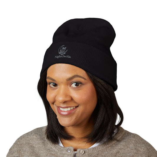 Embroidered Cuffed Beanie NightOwl Co Brand